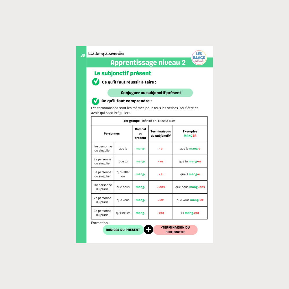 Toute la conjugaison PDF - Licence classe