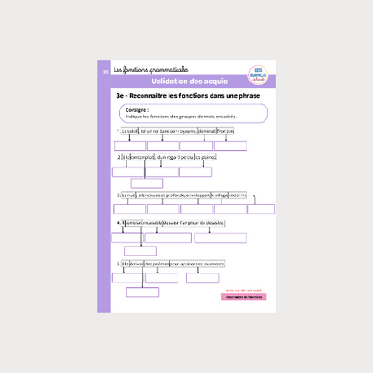 Les fonctions grammaticales PDF - Licence classe