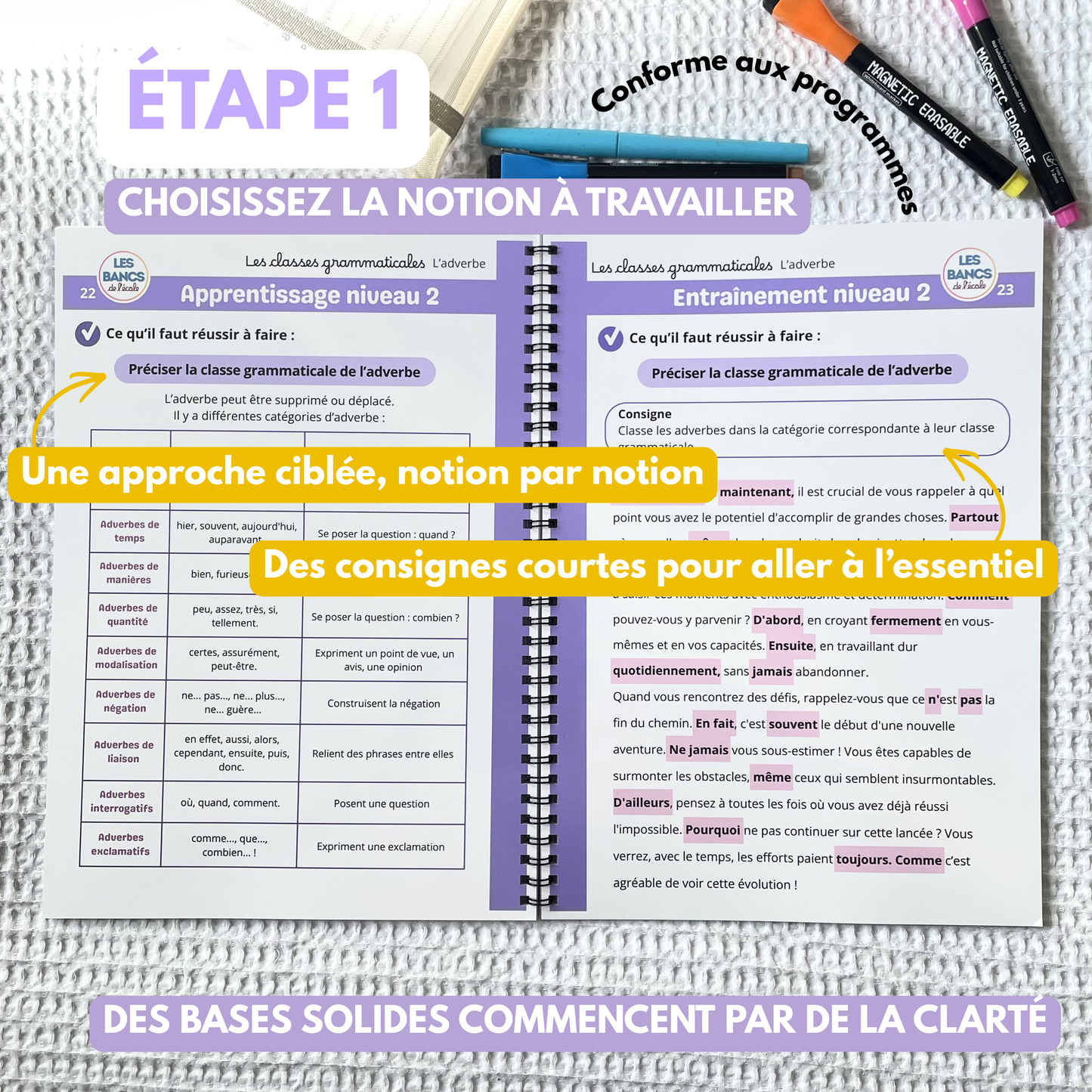Les classes grammaticales - Livret effaçable