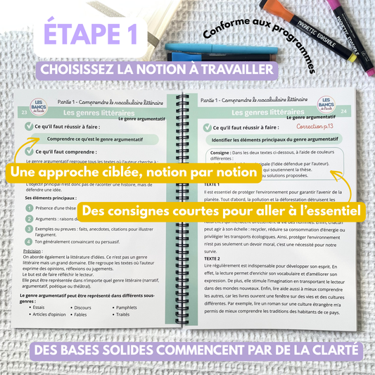 L'analyse de texte - Livret effaçable