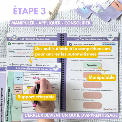 Les fonctions grammaticales - Livret effaçable