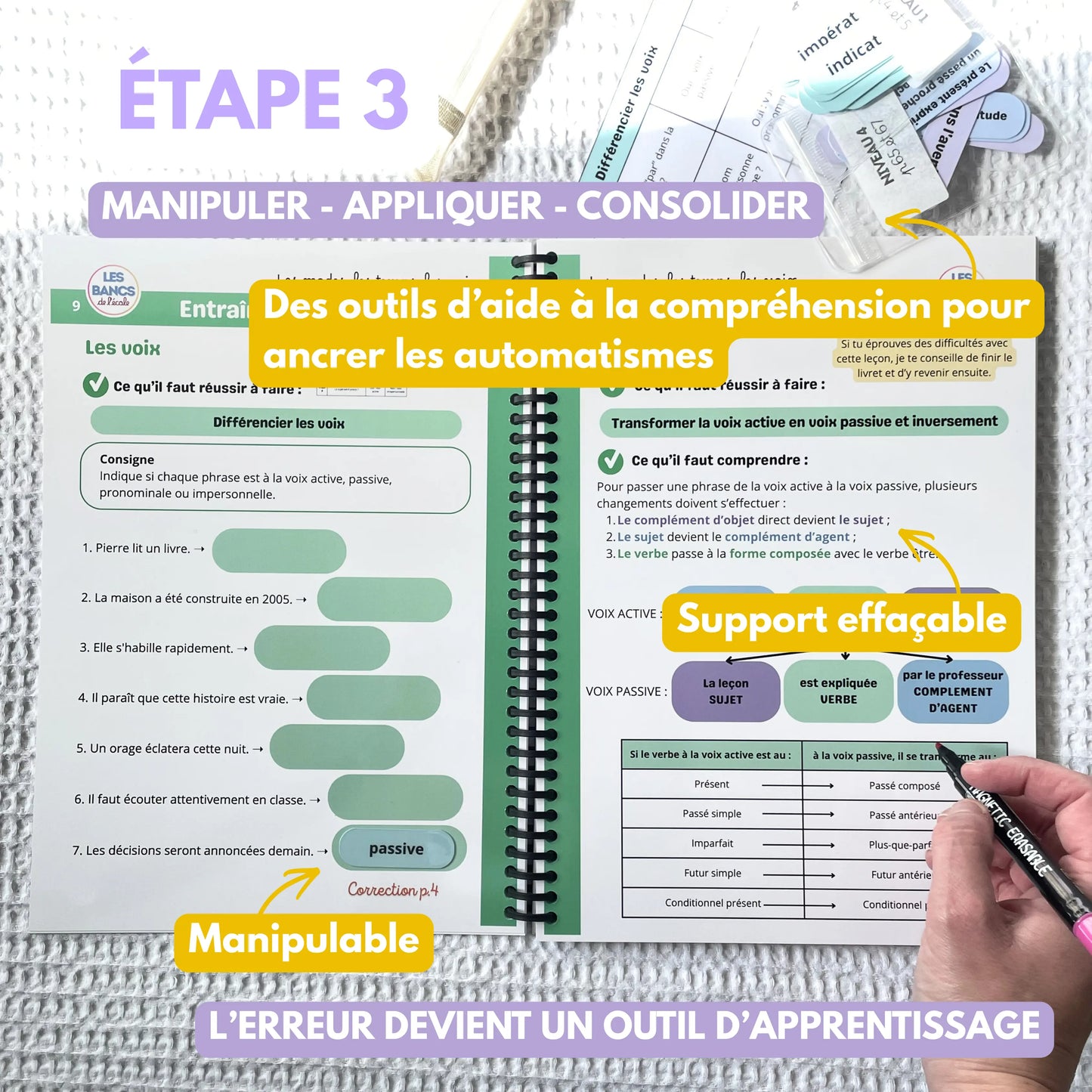 Toute la conjugaison - 2 Livrets effaçables